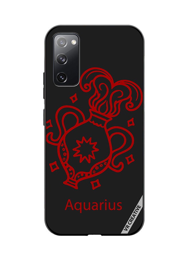 VR CREATIVE Protective Case Cover For Samsung Galaxy S20 FE 5G Aquarius Zodiac Signs Design Multicolour - Image 1