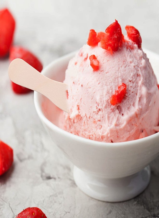 RT ملعقة آيس كريم خشبية قابلة للاستخدام لمرة واحدة من البتولا الطبيعي 3 بوصات (500 قطعة) التعبئة الفردية أكثر أمانًا - Image 2