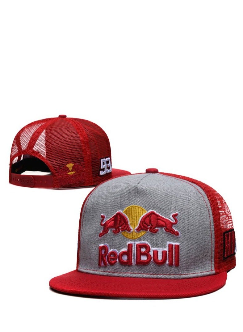 Red Bull Double Bulls Embroidered Mesh Snapback Cap