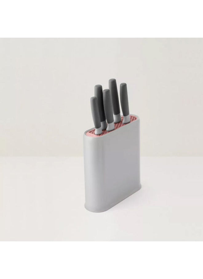 Berghoff - 6-Piece Knife Block Leo -1 X Paring Knife 8.50 - 1 X Vegetable Knife 11-1 X Small Chef'S Knife 14 -1 X Chef'S Knife 19 - 1 X Bread Knife 21.50 -1 X Knife Block 23 cm - Image 1