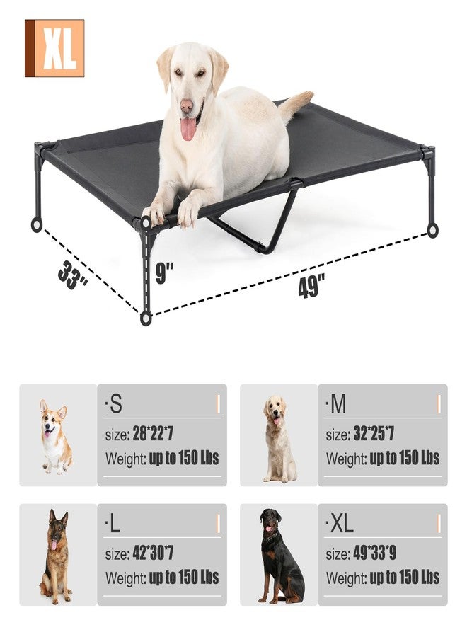 سرير Garnpet XL المرتفع للكلاب الكبيرة، أسرة مرتفعة إضافية للكلاب، أسرة متينة للحيوانات الأليفة مع شبكة Teslin قابلة لإعادة التدوير، سرير للحيوانات الأليفة للاستخدام الداخلي والخارجي - Image 2