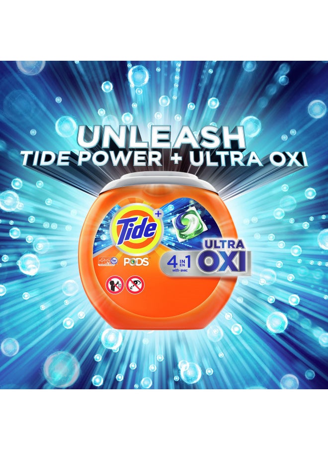 Tide Tide PODS 4 in 1 Ultra Oxi Laundry Detergent Soap PODS, High Efficiency (HE), 61 Count  - Image 2
