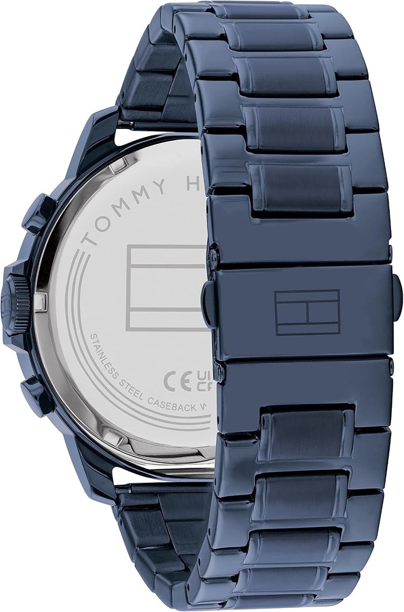 TOMMY HILFIGER Men's Blue Steel Watch with Grey Dial - Image 3