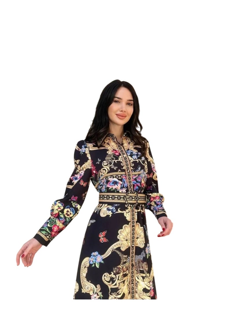 Well Elegant and eye-catching women's dress, proudly made in Turkey. Designed with authentic traditional patterns - Image 3