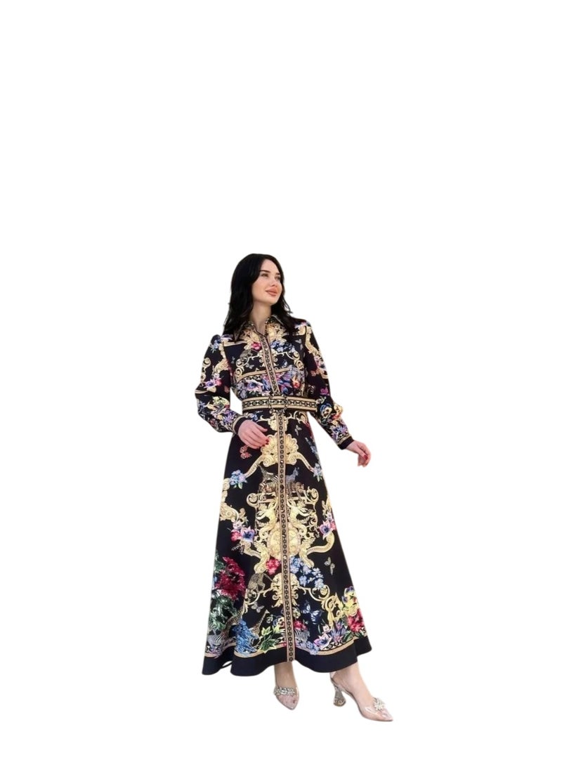 Well Elegant and eye-catching women's dress, proudly made in Turkey. Designed with authentic traditional patterns - Image 2
