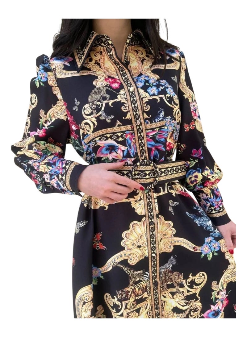 Well Elegant and eye-catching women's dress, proudly made in Turkey. Designed with authentic traditional patterns - Image 1