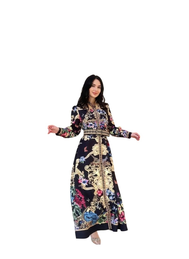 Well Elegant and eye-catching women's dress, proudly made in Turkey. Designed with authentic traditional patterns - Image 4