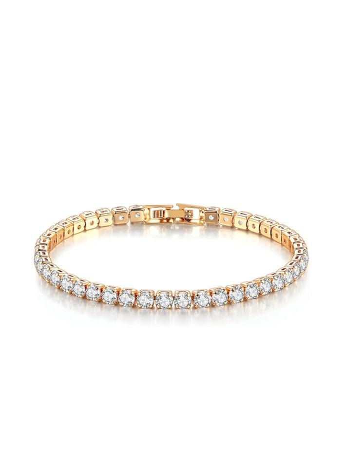 Fayrouz Jewellery Classic 4mm Cubic Zirconia Tennis BraceletSize 7.5 Inch, - Image 1