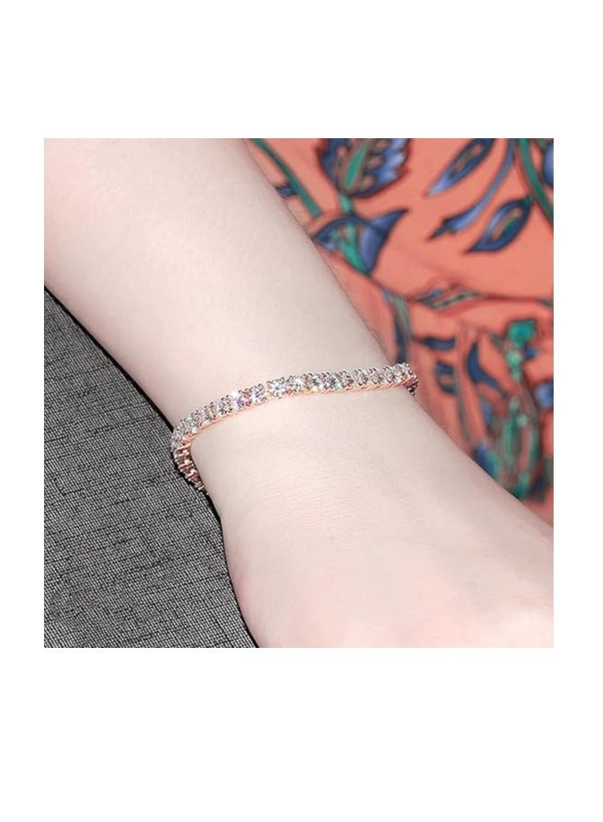 Fayrouz Jewellery Classic 4mm Cubic Zirconia Tennis BraceletSize 7.5 Inch, - Image 3