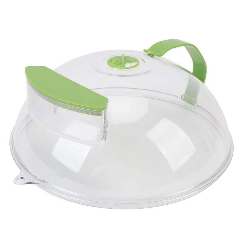 Microwave Cover: 200°C Heat Resistant Vented Splatter Cover With Extended Anti-scald Handle - Insulation Preservation Transparent Food Lid For Home Cooking Leftover Reheating - Image 2
