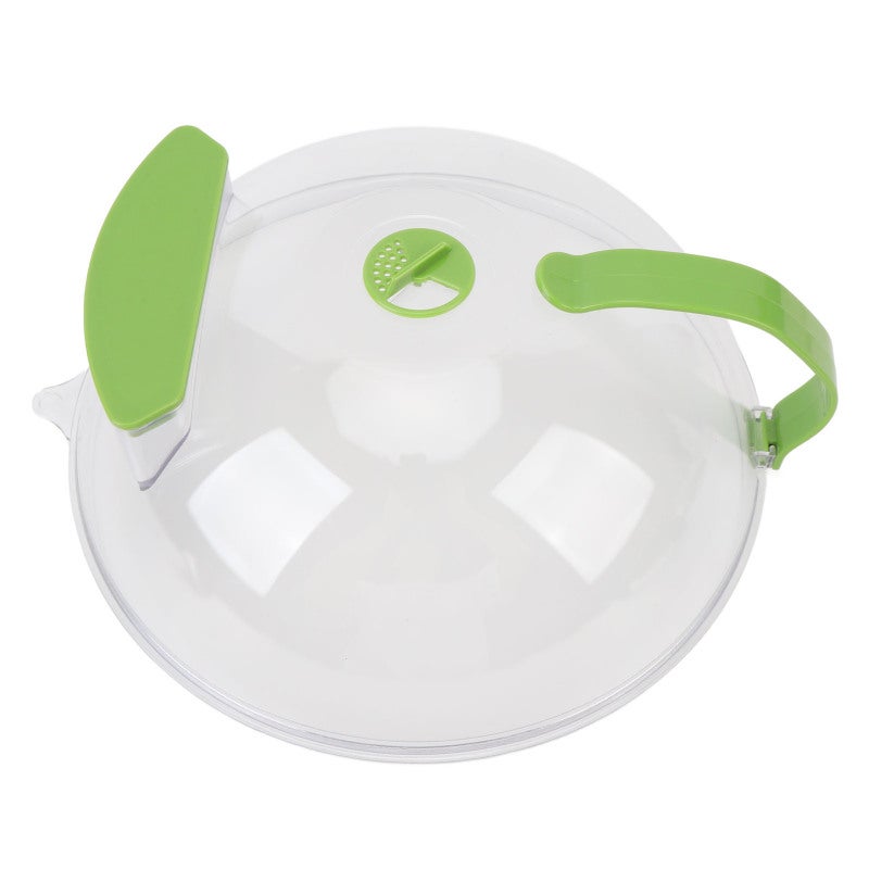 Microwave Cover: 200°C Heat Resistant Vented Splatter Cover With Extended Anti-scald Handle - Insulation Preservation Transparent Food Lid For Home Cooking Leftover Reheating - Image 5