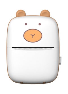 NIBEMINENT Mini Thermal BT Connected Printer White/Orange  - Image 1