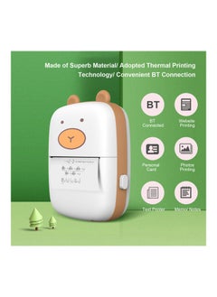 NIBEMINENT Mini Thermal BT Connected Printer White/Orange  - Image 4