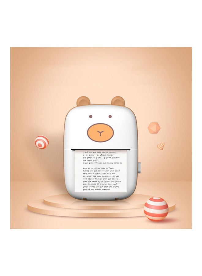 NIBEMINENT Mini Thermal BT Connected Printer White/Orange  - Image 3