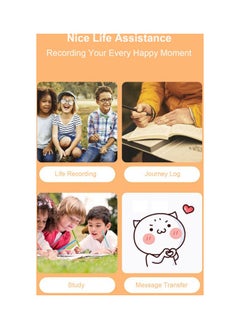 NIBEMINENT Mini Thermal BT Connected Printer White/Orange  - Image 2