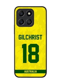 Rugged Black Edge Case for Honor X8b, Slim fit Case Flexible Anti Drop TPU Gel Thin Cover -  Team Australia Adam Gilchrist, Jersey No 18