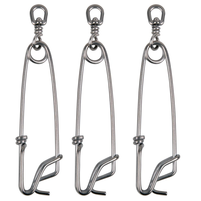 VATEICO Longline Snap Clips3pcs6pcs Stainless Steel Fishing Snaps Tuna Clips Long Line Branch Hangers Snaps Fishing Float Decoy Fishing Tackle Easy OnOff 6inch6pcs - Image 2