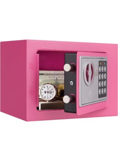 Arabest Safe Box Digital Security Locker with Keypad for Jewelry Money Valuables Good for Home Office Travel (Pink)  - Image 1