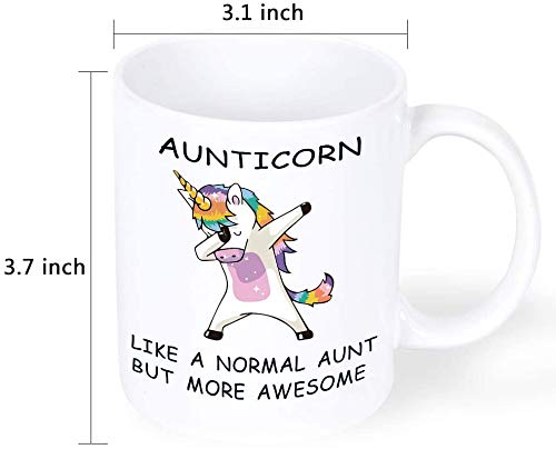 Alexus Aunticorn Like a Normal Aunt But More Awesome Ceramic Coffee Mug Slogan Quote Printed Ceramic Coffee Tea Mug Cup Best Gifts For WeddingAnniversaryCoupleMarriageBirthdayReturn Gift 350 ML White - Image 2
