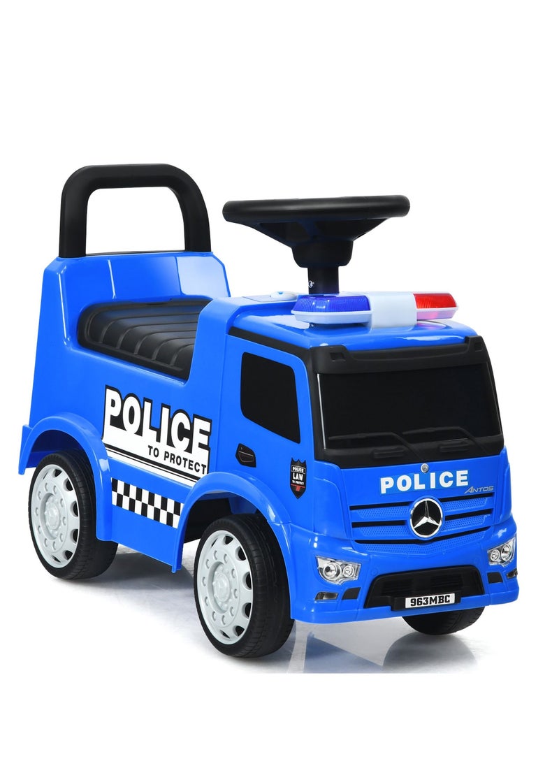 Mercedes-Benz Push Ride-On Car Police Licensed Mercedes with Music and Siren  - Image 1