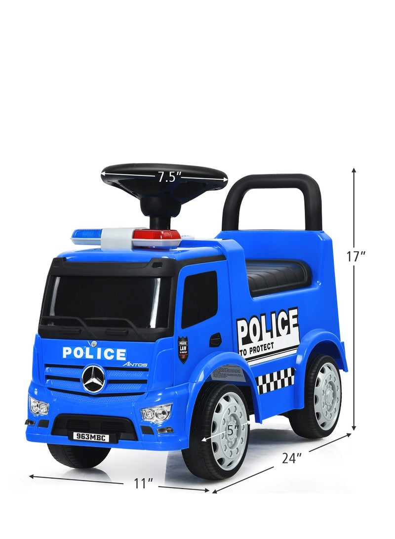 Push Ride-On Car Police Licensed Mercedes with Music and Siren