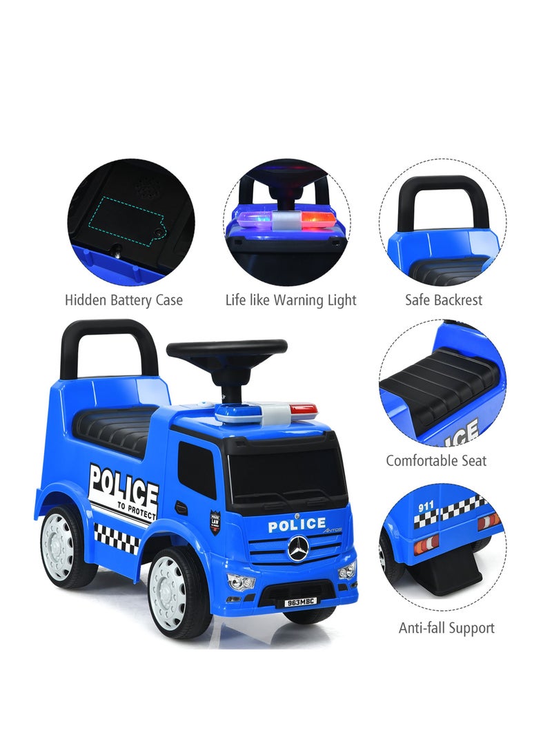 Push Ride-On Car Police Licensed Mercedes with Music and Siren
