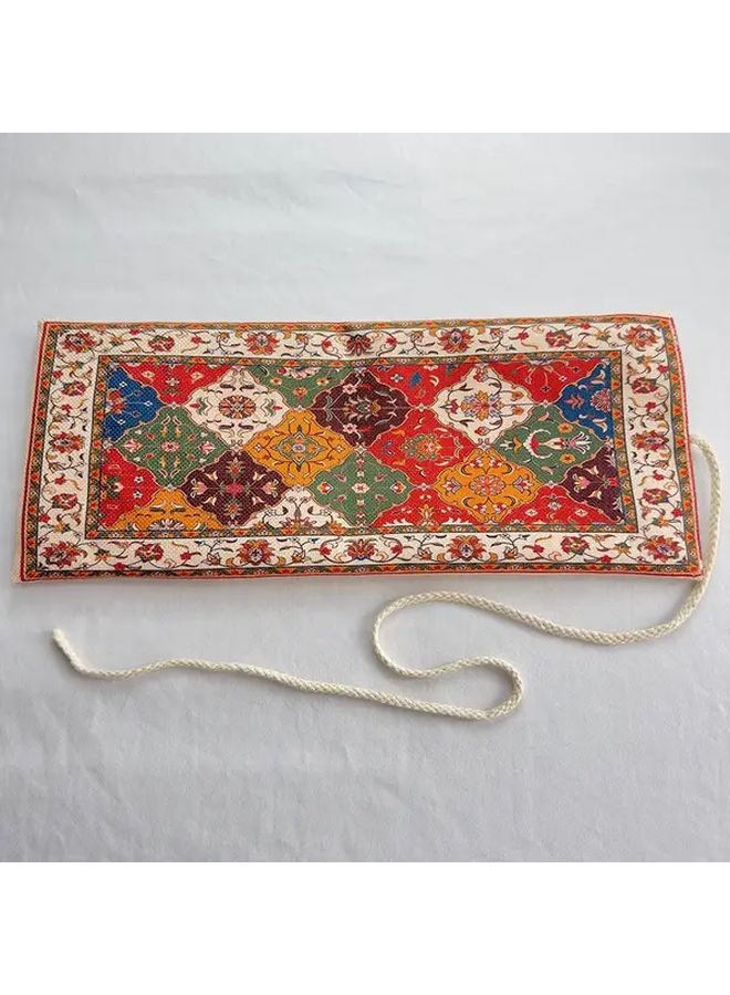 حامل بطاقات التاروت على الطراز الفارسي، تصميم زهري، حقيبة تخزين من البوليستر مقاس 38 سم - Image 3