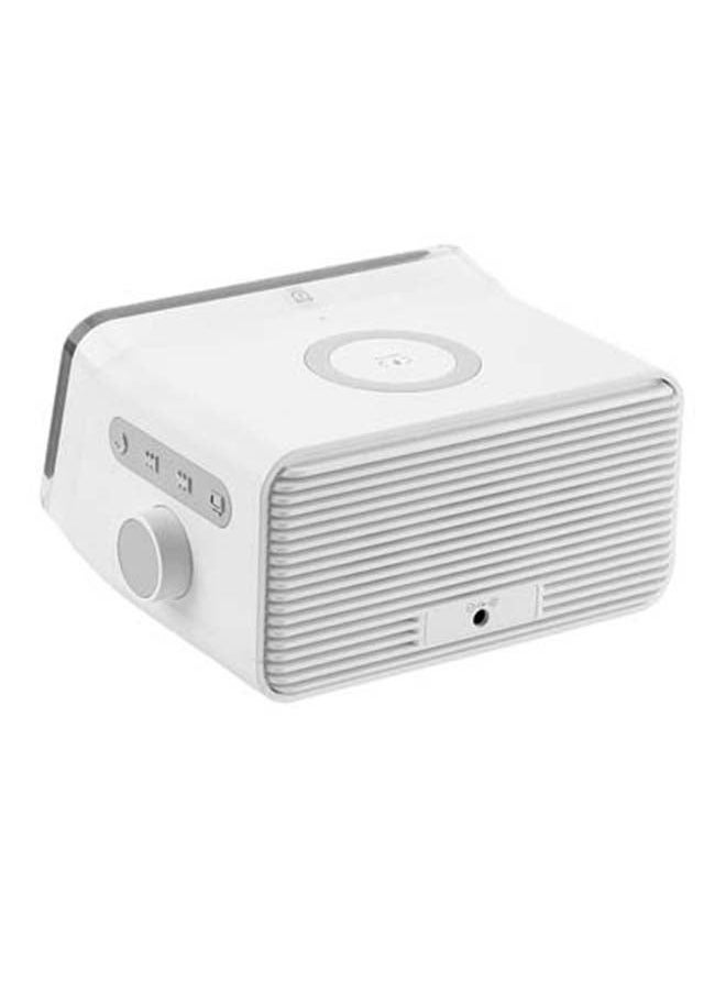 Momax - Digital Clock And Alarm With Speaker And 10W Wireless Charging, 5 Modes Colourful Light White 0.67kg - Image 1