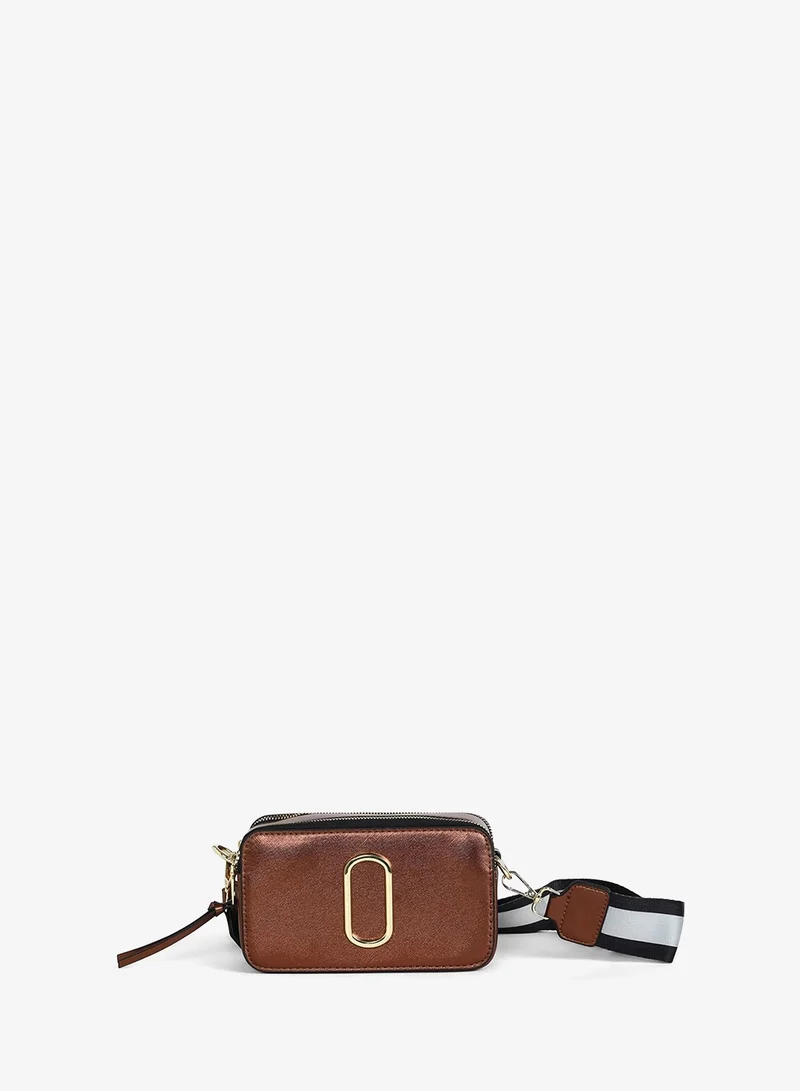 Haute Sauce  The Block Box Sling Bag - Chocolate Brown for Women | Best Price UAE