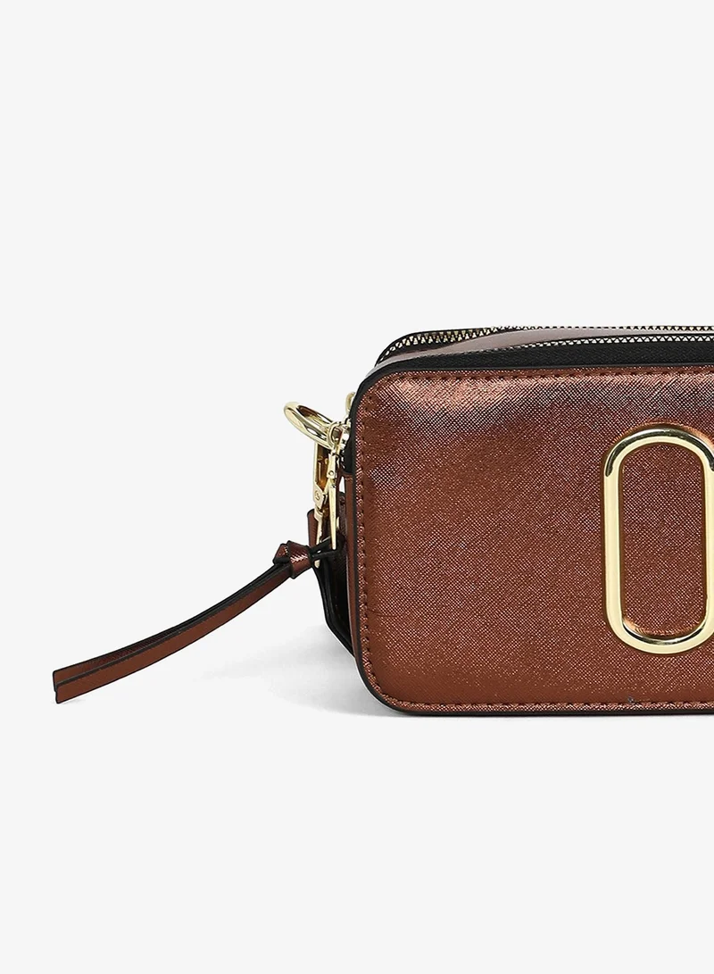 Haute Sauce  The Block Box Sling Bag - Chocolate Brown for Women | Best Price UAE