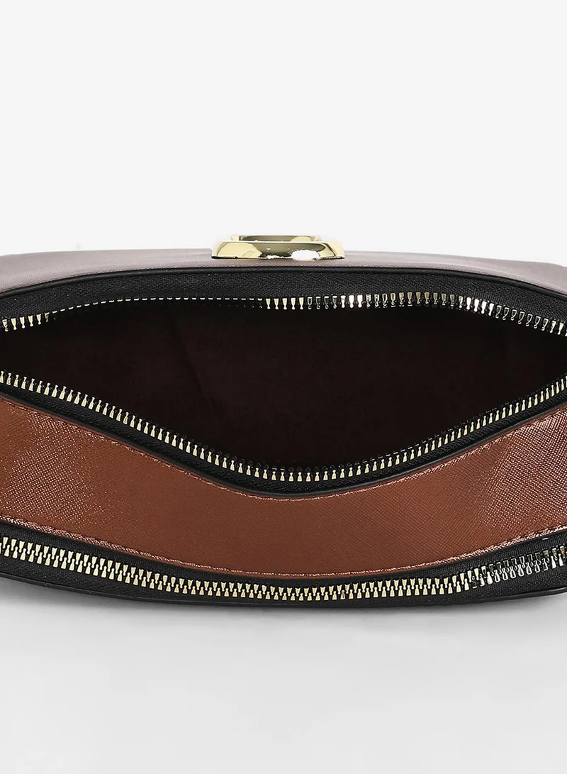Haute Sauce  The Block Box Sling Bag - Chocolate Brown for Women | Best Price UAE