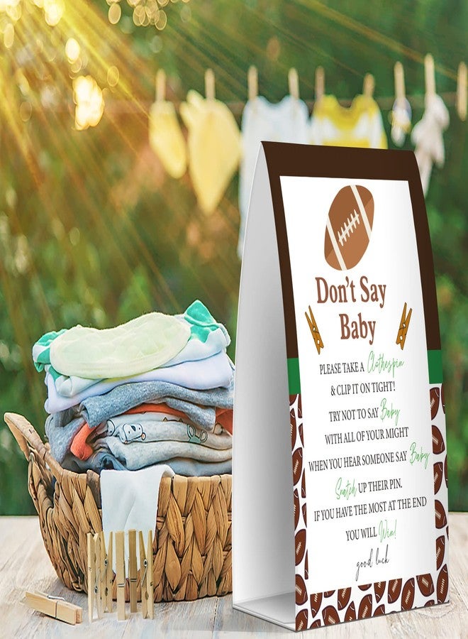 Pazag Don't Say Baby Set - One 5x7 Sign and 50 Mini Clothespins, Baby Shower Games, Baby Shower Decoration, Gender Neutral Baby Shower - MsJb031 - Image 3