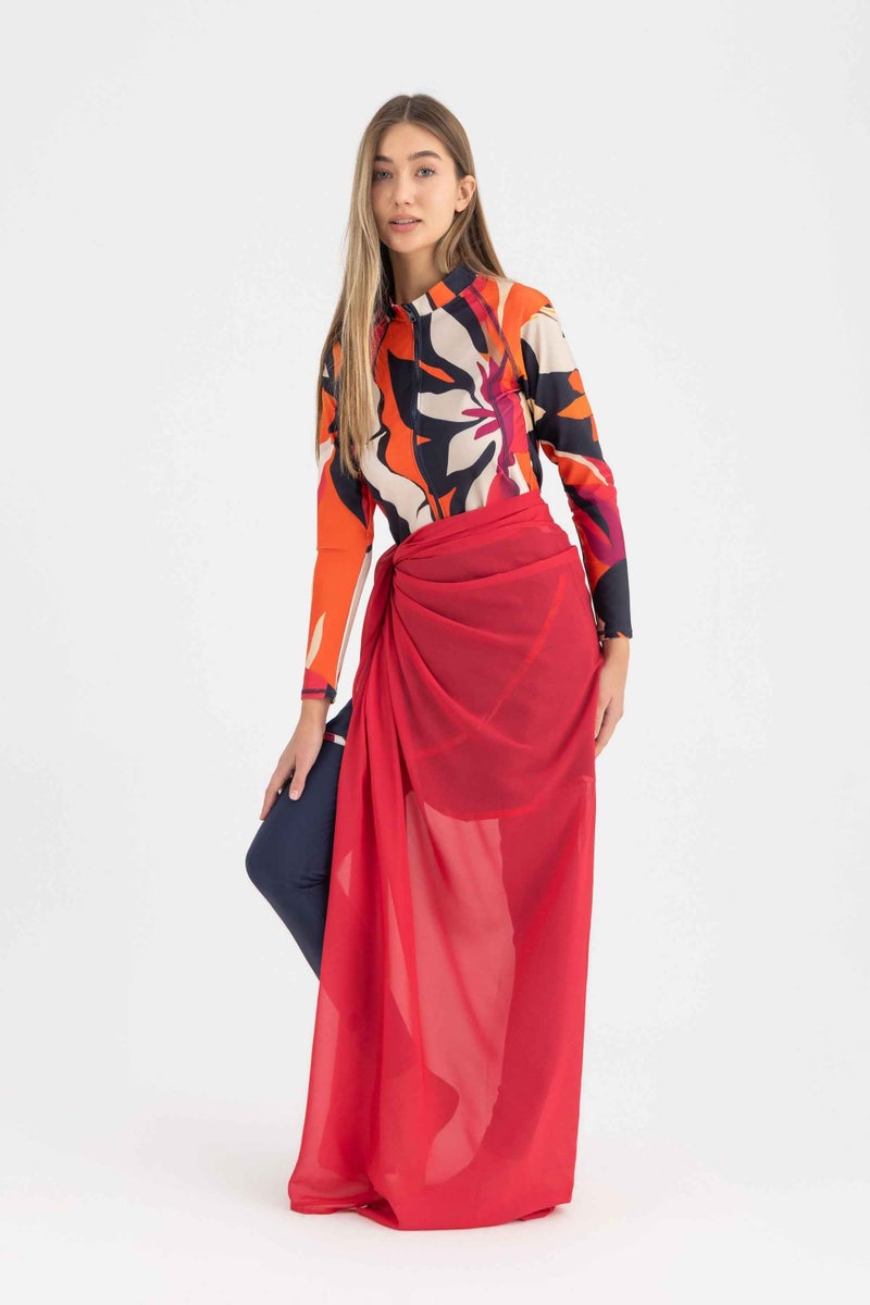 Libra Sport Chiffon Wrap -Fuschia - Image 3