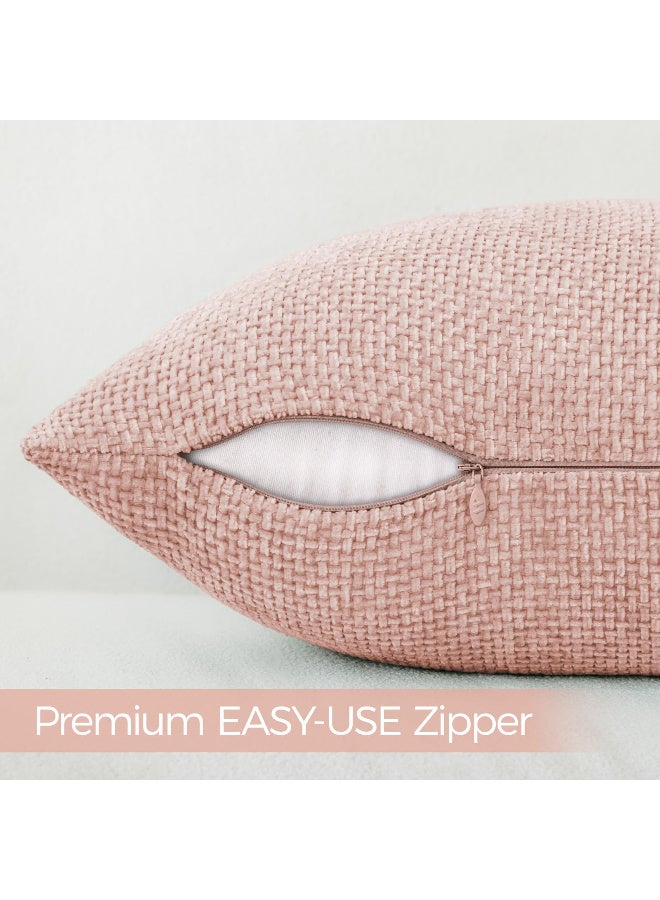 VIUAUAX وسادة شينير وسادة سادة 45 × 45 CM وسادة الديكور الحديثة وسادة 2 وسادة الصليب المزارع - Image 3