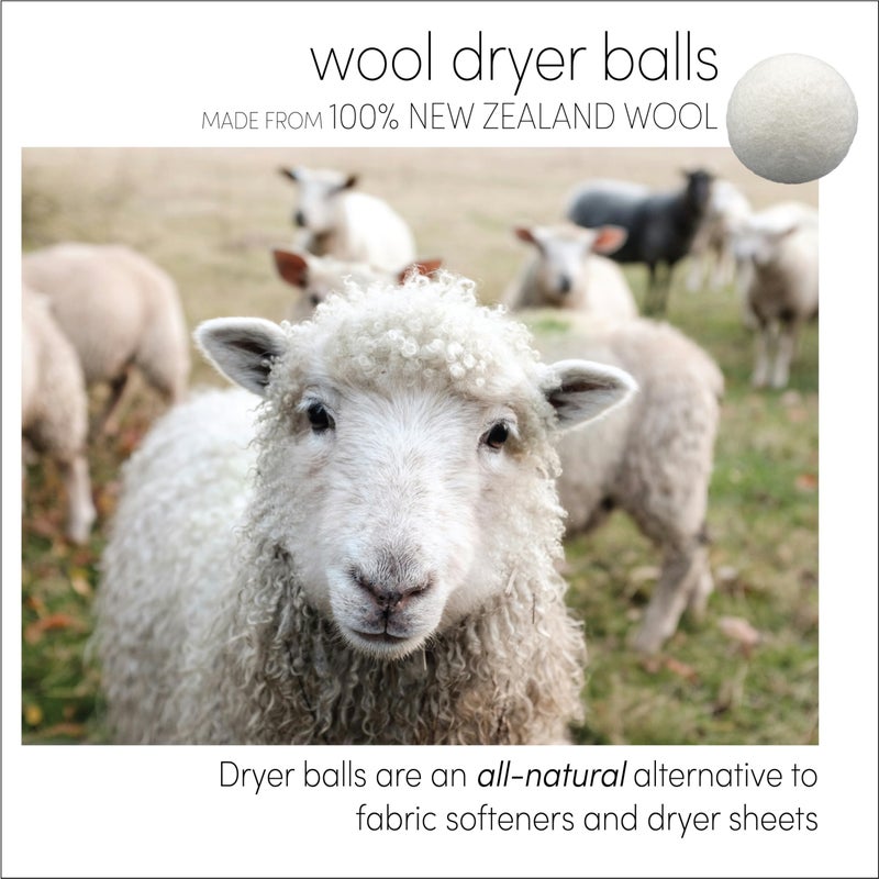 Three by Three Seattle Felt·Like·it!™ Wool Dryer Balls + Storage Bin: Reduce Drying Time, Static Cling, and Energy Use | Natural Alternative to Fabric Softeners (Pack of 6) - Image 2