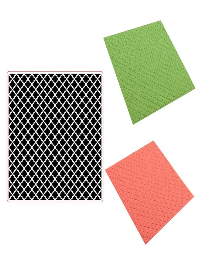 Arbuya Plastic Embossing Folder (5.9"x5.9''| Diamond Pattern) Paper Crafts Plastic Textured Impressions for Card Making Scrapbooking - Image 1