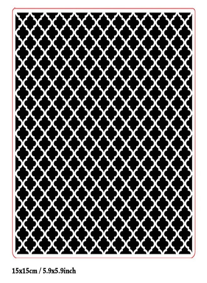 Arbuya Plastic Embossing Folder (5.9"x5.9''| Diamond Pattern) Paper Crafts Plastic Textured Impressions for Card Making Scrapbooking - Image 2