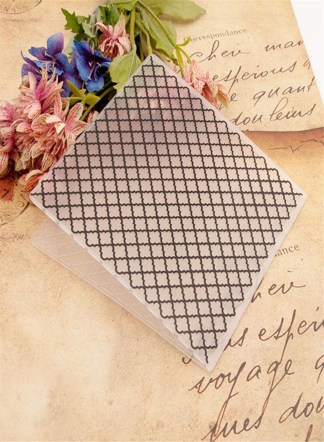 Arbuya Plastic Embossing Folder (5.9"x5.9''| Diamond Pattern) Paper Crafts Plastic Textured Impressions for Card Making Scrapbooking - Image 5