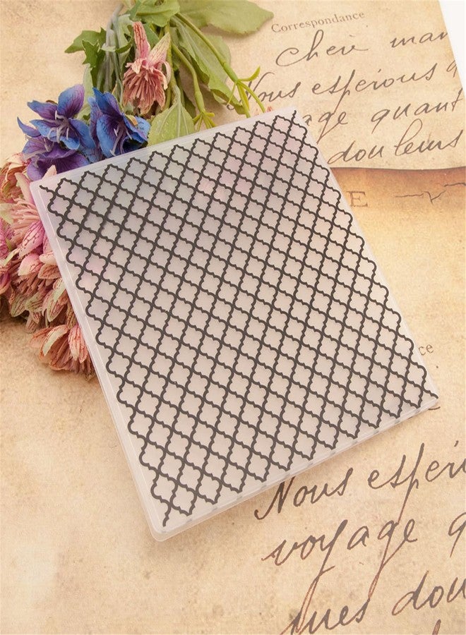 Arbuya Plastic Embossing Folder (5.9"x5.9''| Diamond Pattern) Paper Crafts Plastic Textured Impressions for Card Making Scrapbooking - Image 4