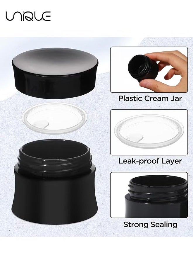 Unique 10 Pcs Cosmetic Jars, Travel Containers for Toiletries Small Plastic Jars TSA Approved Leakproof Cosmetics Cream Bottles with White Lids for Travel Storage Make Up, Eye Shadow, Nails, Powder, Jewelry  - Image 3