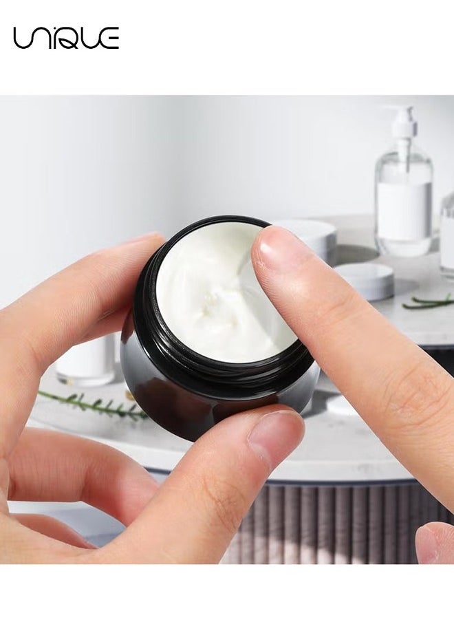 Unique 10 Pcs Cosmetic Jars, Travel Containers for Toiletries Small Plastic Jars TSA Approved Leakproof Cosmetics Cream Bottles with White Lids for Travel Storage Make Up, Eye Shadow, Nails, Powder, Jewelry  - Image 4