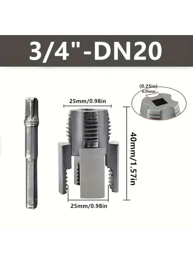4Pcs Set PPR Pipe Threader Tool With Sealant Tape DN15 DN20 Electric Drill Type - Image 3