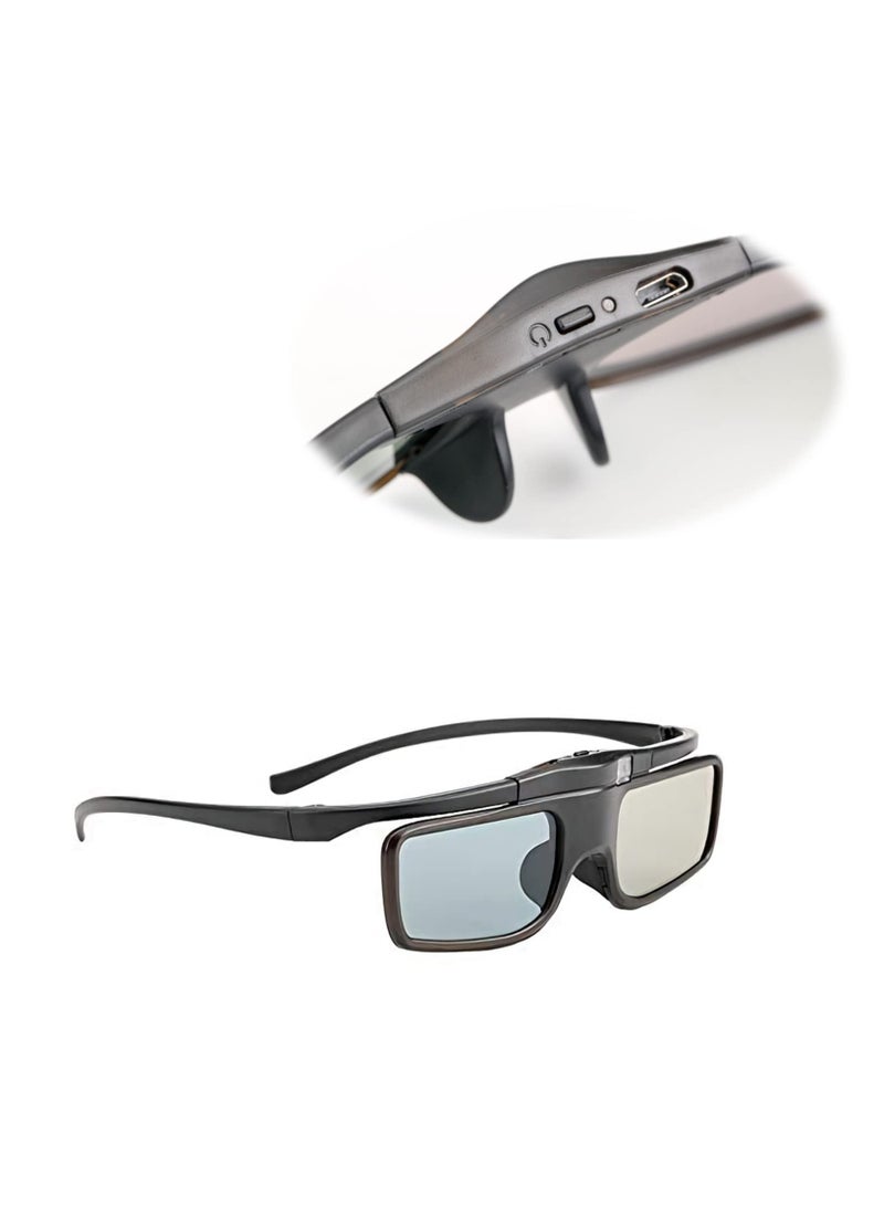 Rechargeable RF 3D Glasses by DELFINO, Compatible with Sony, Epson, Toshiba, Sharp - Works with TDG-BT500A, SSG-5100GB, AN3DG40 Models. - Image 1