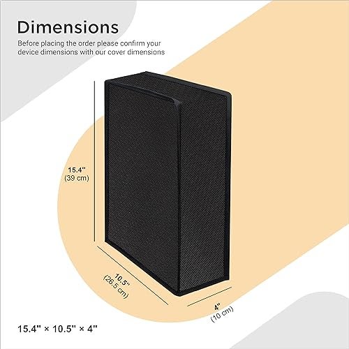 Cranique Waterproof Dust cover for PS5 Gaming Console Digital Edition & Disc Edition Playstation 5 (Black) - Image 3