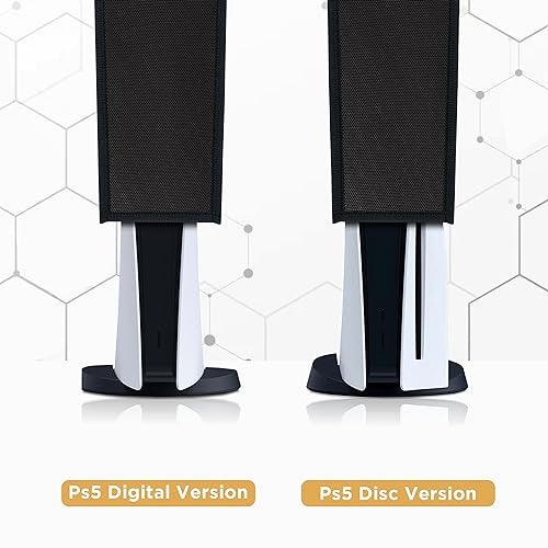 Cranique Waterproof Dust cover for PS5 Gaming Console Digital Edition & Disc Edition Playstation 5 (Black) - Image 4