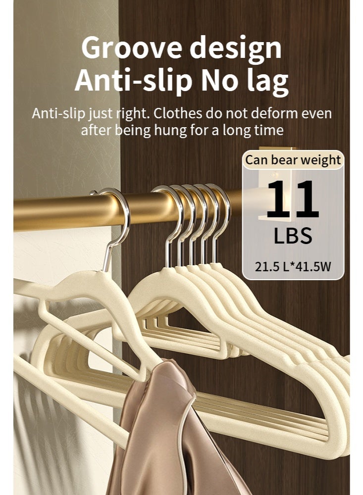 30 Pack Velvet Hangers Ultra,thin Non Slip Adult Felt Space Saving Hangers for Closet Heavy Duty Coat Pants Jackets Dress Hangers Hold Upto，white - Image 3