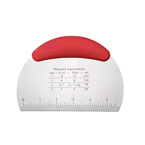 Baskety Stainless Steel Bench Scraper and Dough Cutter Multi-Purpose Kitchen Tool with Contoured Grip for Baking and Cooking Great as Dough Cutter for Bread and Pizza - Image 1