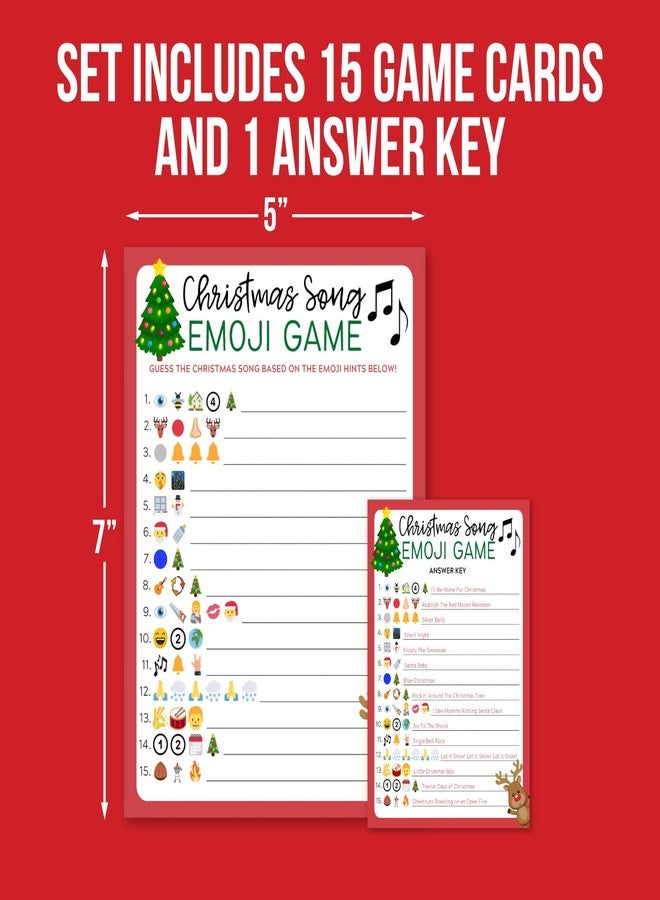 Pink Pixie Studio Christmas Songs Emoji Picture Guessing Game- Pack of 15- Fun Party Activity for Adults, Office, Church Group, Thanksgiving, Holiday Party - Image 4
