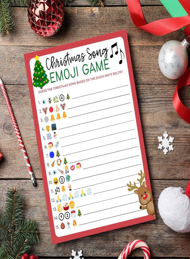 Pink Pixie Studio Christmas Songs Emoji Picture Guessing Game- Pack of 15- Fun Party Activity for Adults, Office, Church Group, Thanksgiving, Holiday Party - Image 5