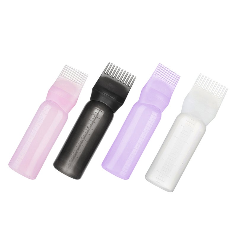 8 pcs Hair Dyeing Bottles Hair Salon Hair Dying Bottles with Root Comb Applicators Barbershop Hair Dye Bottles - Image 4